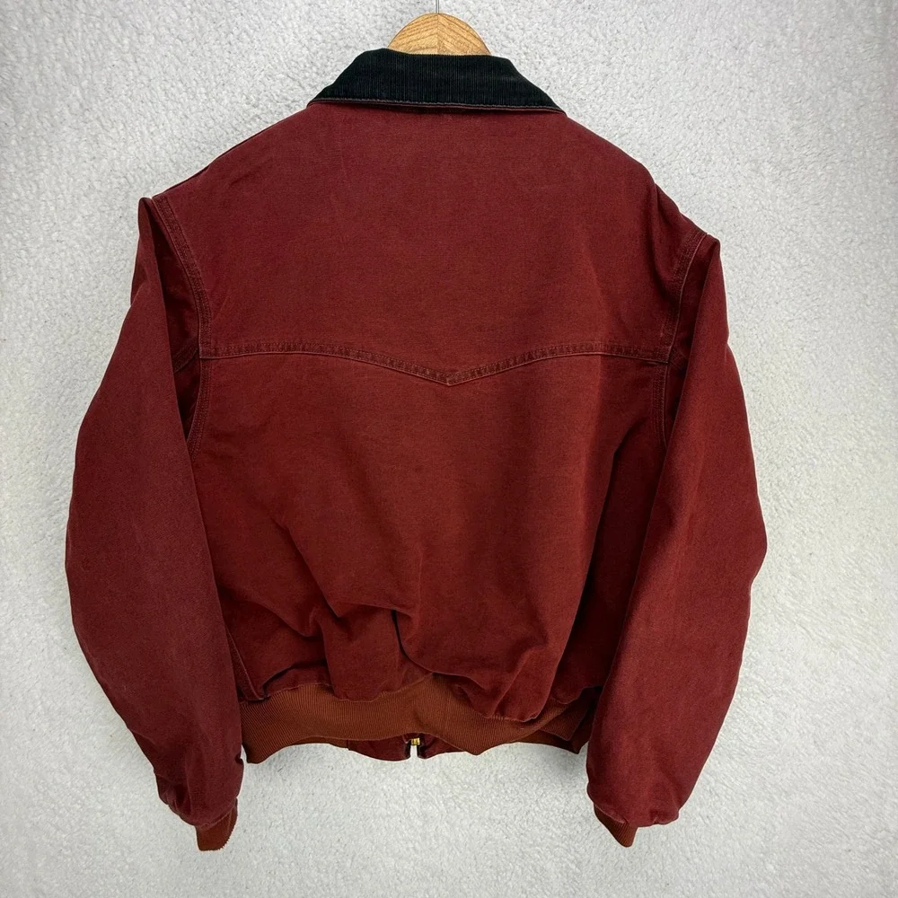 Carhartt Santa Fe Jacket Quilt Lined Mens 2XL J14 BRK Brick Red Clay Red